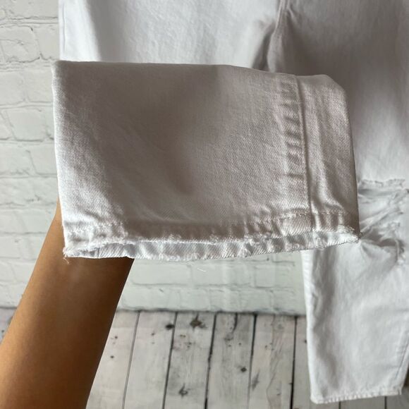 Good American High Waist Distressed White Jeans Size 10/30 NWT - Picture 6 of 12